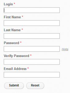 Registration Page Template